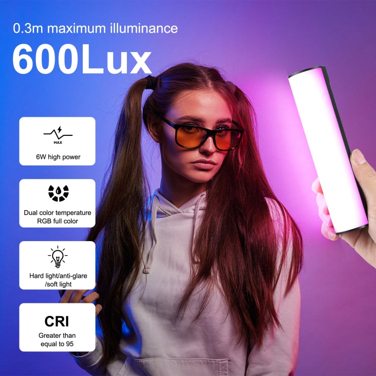 PULUZ 17cm RGB LED Stick Light - Handheld Magnetic Photo Fill Light