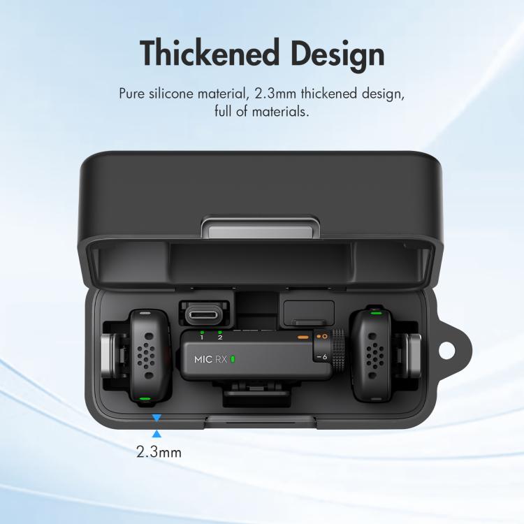 For DJI Mic Mini PULUZ Charging Case Silicone Scratch-proof Protective Cover