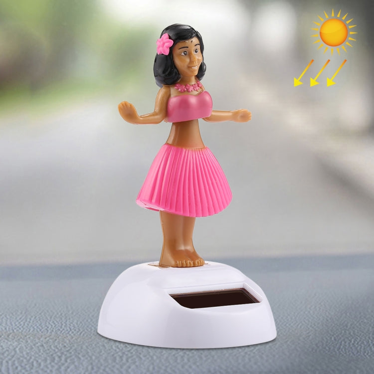 Solar Powered Bobble Head Dancing Toy Car Decoration Ornament Cute Hula Princess