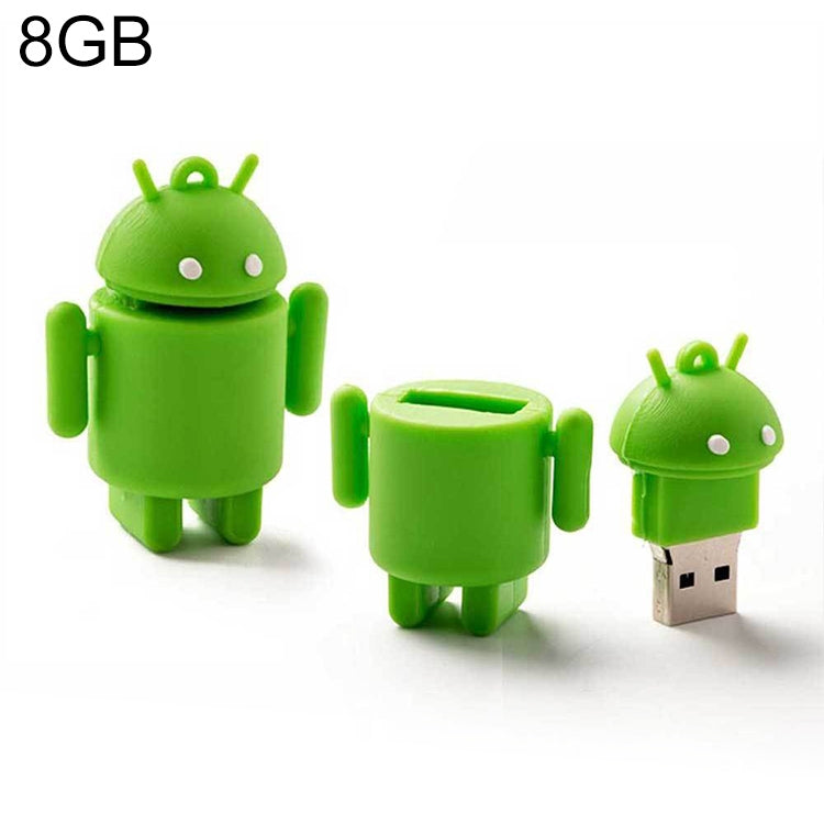 8GB Android Robot USB Flash Drive - Green Novelty Memory Stick