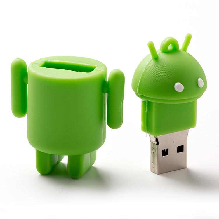 8GB Android Robot USB Flash Drive - Green Novelty Memory Stick