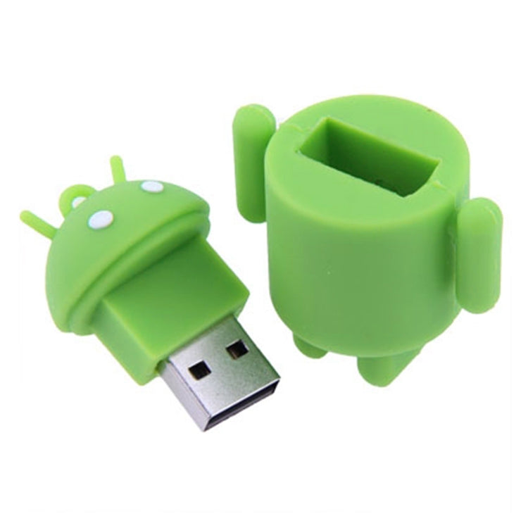 8GB Android Robot USB Flash Drive - Green Novelty Memory Stick