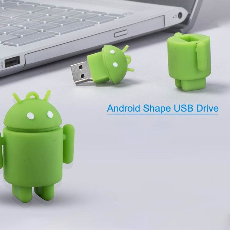 8GB Android Robot USB Flash Drive - Green Novelty Memory Stick