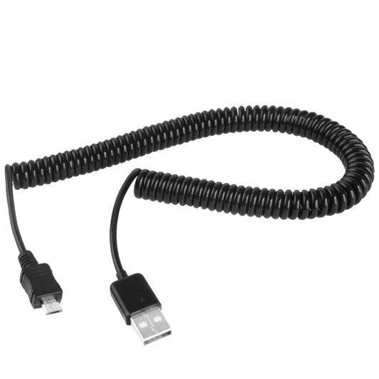 2m Micro USB Coiled Charging Cable | Spring Data Sync Cable