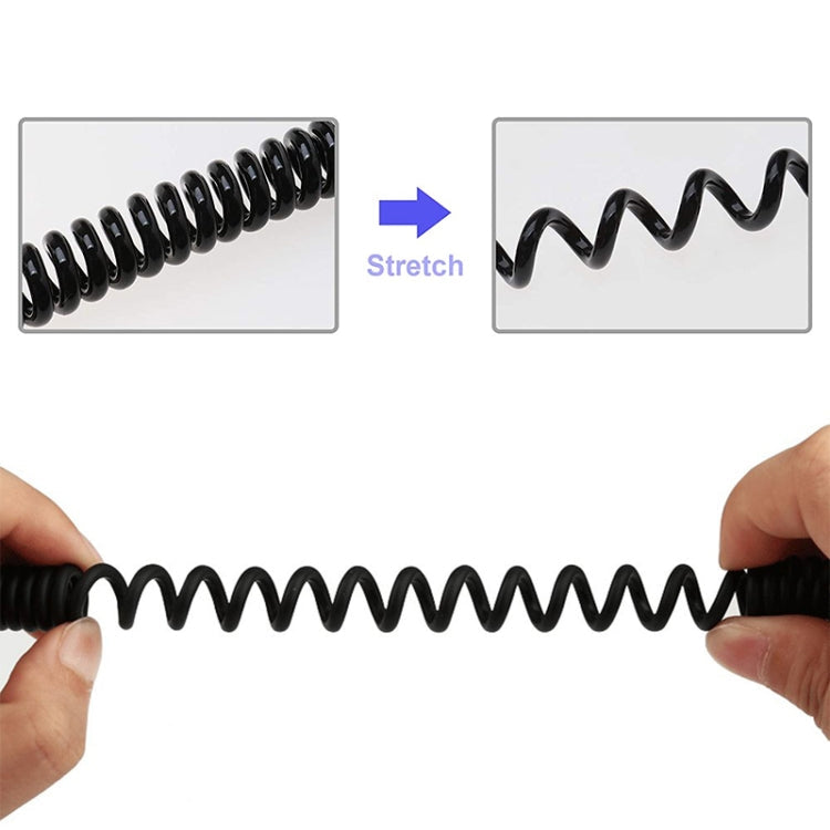 2m Micro USB Coiled Charging Cable | Spring Data Sync Cable