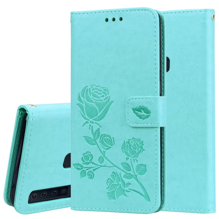 Rose Embossed Horizontal Flip PU Leather Case for Samsung Galaxy A9 (2018) , with Holder & Card Slots & Wallet