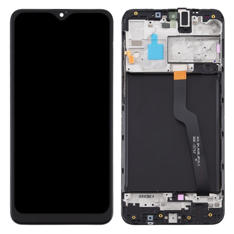 LCD Screen and Digitizer Full Assembly With Frame for Samsung Galaxy A10 / SM-A105F (Single Card Version)