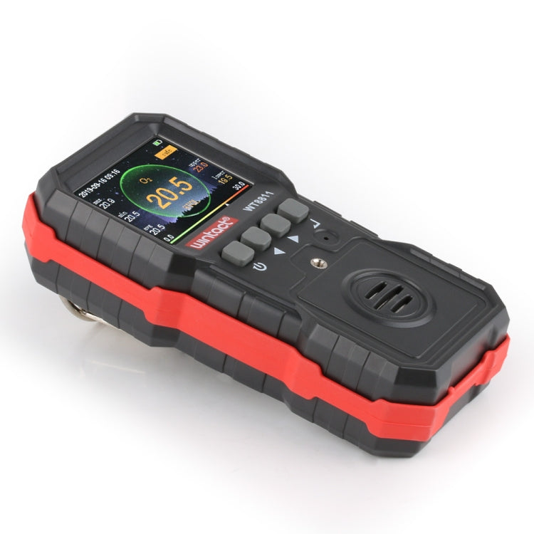 WINTACT WT8811 4-in-1 Rechargeable Gas Monitor | CO, O₂, H₂S & Combustible Gas Detector | Pro-Grade Safety Alarm