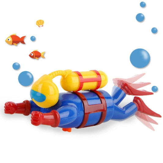 Wind-Up Diver Bath Toy - Swimming Clockwork Toy for Children's Bath Time Fun