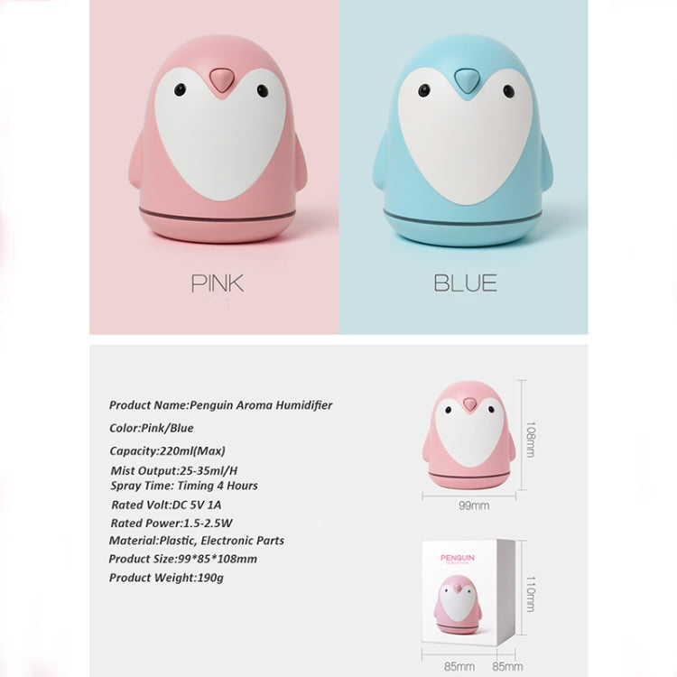 220ml Aroma Humidifier Cute Penguin USB Air Diffuser Home Office Car Mist Maker Air Purifier