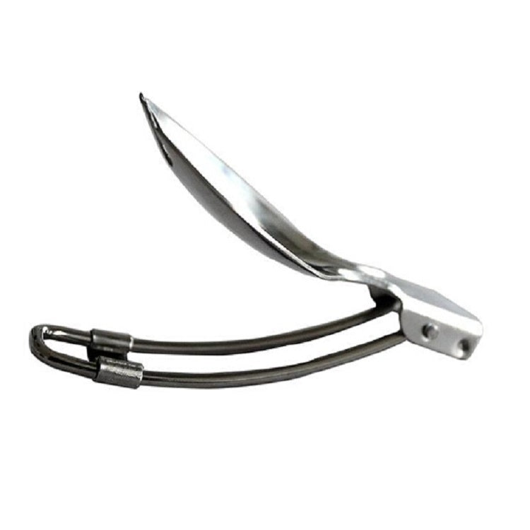 Folding Camping Spork Set - 2 Pack Stainless Steel Fork Spoon Combo for Hiking & Outdoor Picnics