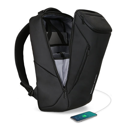 Fashion Men Backpack Multifunctional Waterproof Laptop Bag Travel Bag with USB Charging Port