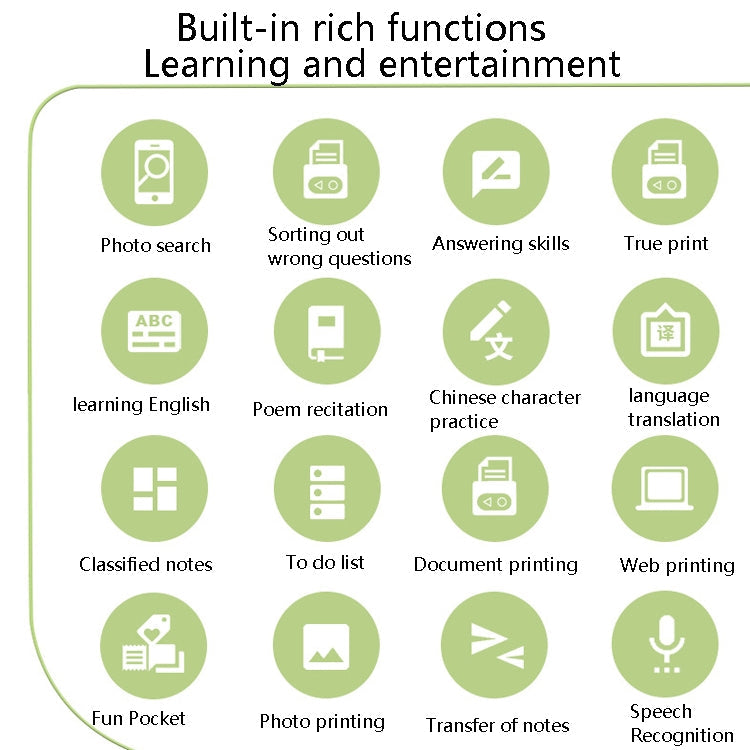 Memobird G4 Handheld Home Student Search Question Graffiti Notes Portable Bluetooth Thermal Printer, Avocado Green, Peach Powder, Classic White