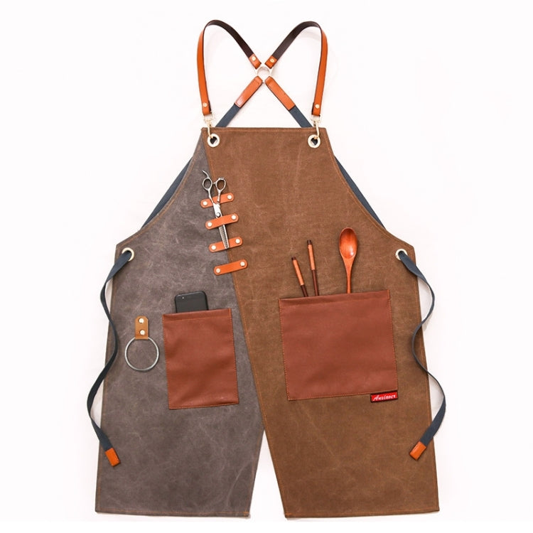 Denim Apron Barber Milk Tea Shop Waiter Overalls