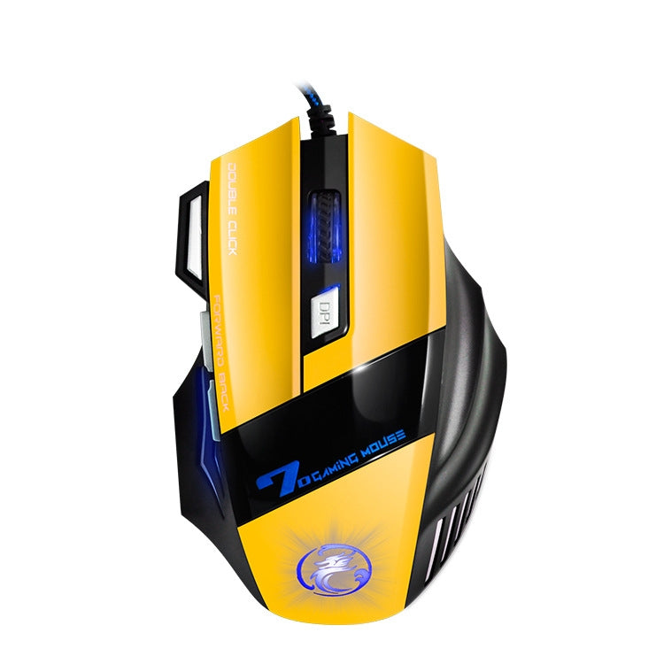 IMICE X7 Wired Gaming Mouse - 2400 DPI, 7 Programmable Buttons, RGB Breathing Light
