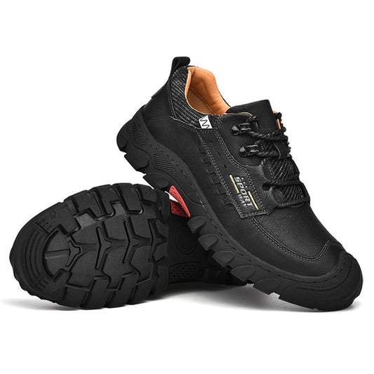 Men’s Autumn Leather Hiking Shoes – Non-Slip Thick Sole Outdoor Boots