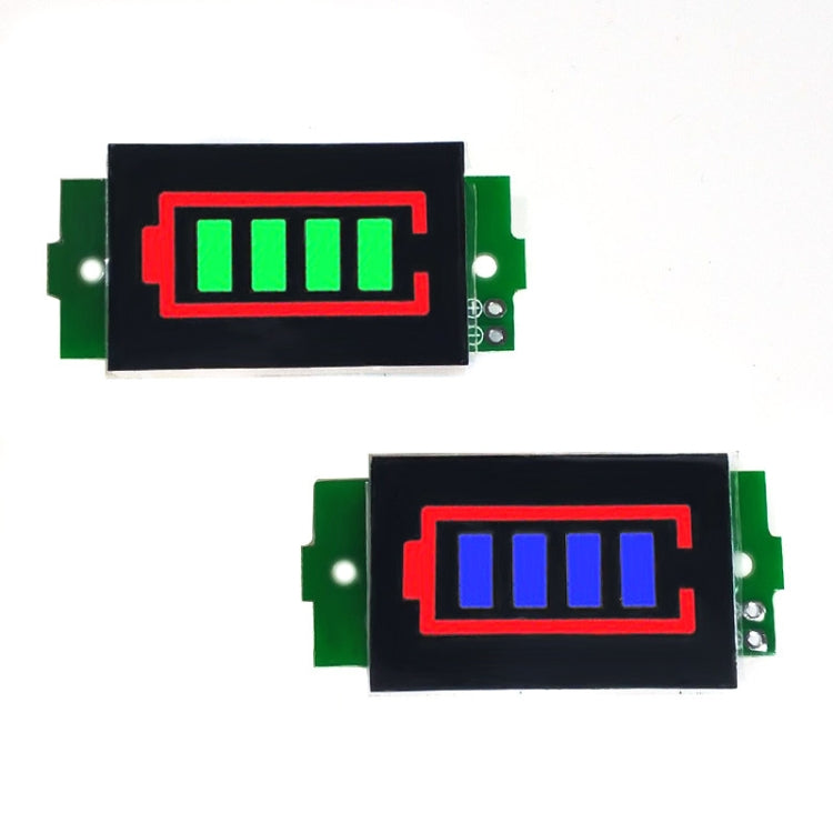 Lithium Battery Fuel Gauge Display Module - LED Capacity Indicator (Green/Blue)