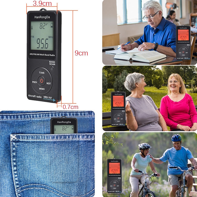 Mini Aviation Band Radio - FM/AM/AIR Receiver with Auto Shutdown