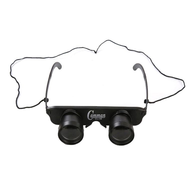Fishing Binoculars 3x28 - Adjustable Focus Glass Optics with Zippered Case
