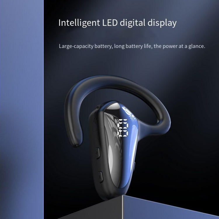 YX02 With Digital Display Hanging Ear Bone Conduction Bluetooth Headset, YX02 Black, YX02 Grey, YX02 Red, YX02 Pink