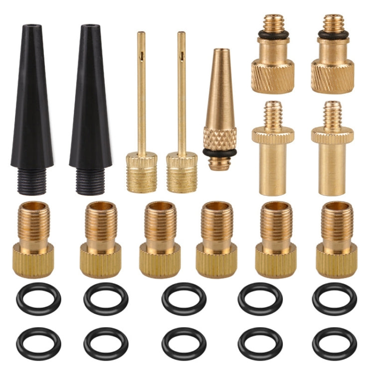 Bicycle Valve Adapter Set - Multi-Piece Bike Pump Accessories Kit