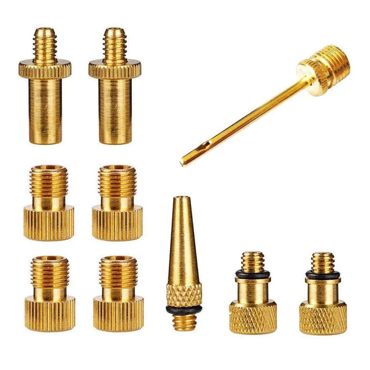 Bicycle Valve Adapter Set - Multi-Piece Bike Pump Accessories Kit