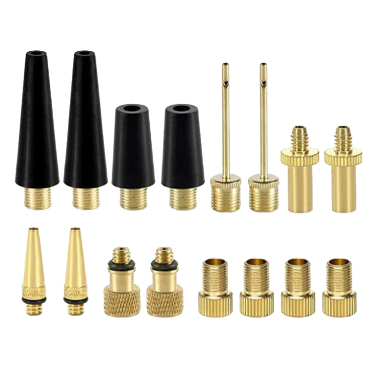 Bicycle Valve Adapter Set - Multi-Piece Bike Pump Accessories Kit