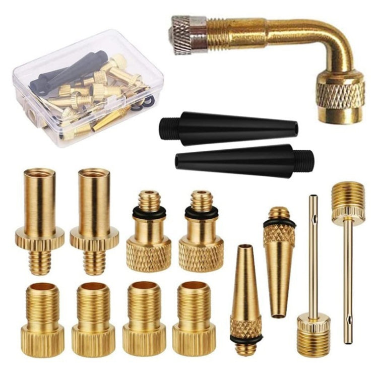 Bicycle Valve Adapter Set - Multi-Piece Bike Pump Accessories Kit