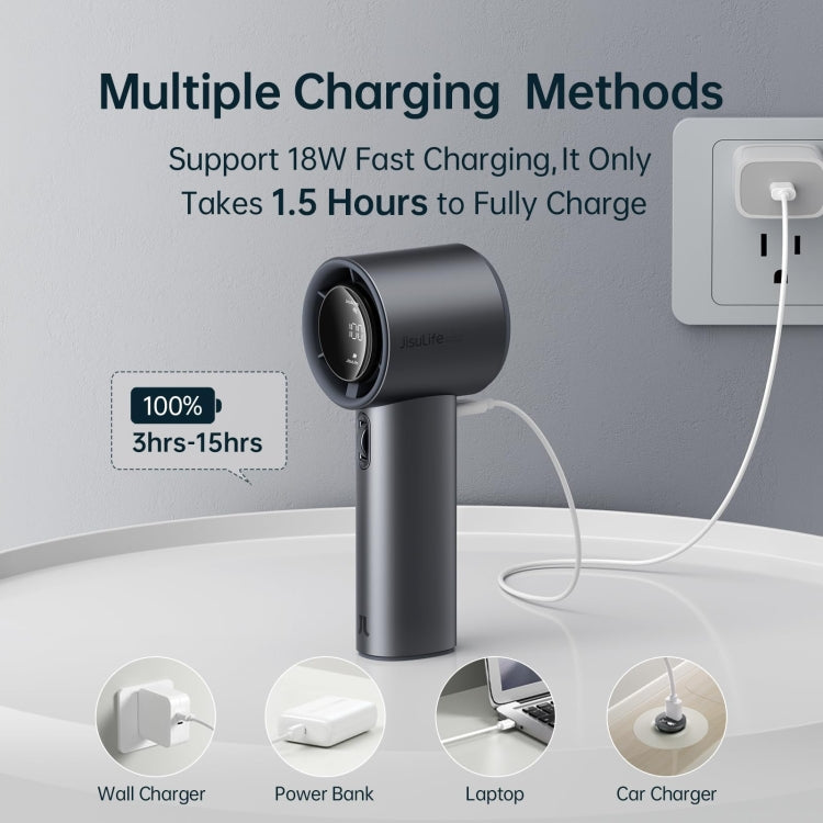 JisuLife FA53 Pro Handheld Fan - USB Rechargeable Portable Desktop Fan