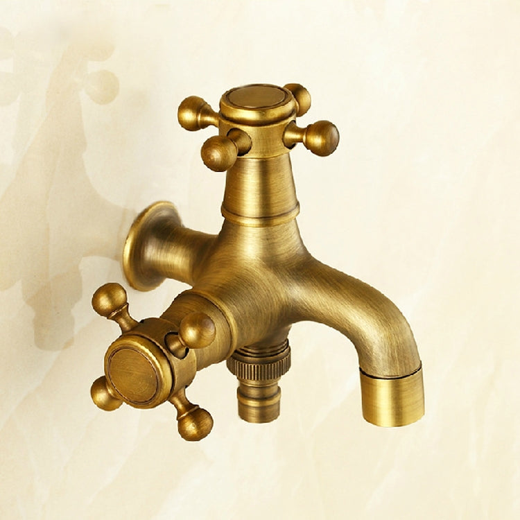Copper Antique Washing Machine Faucet one Point two Pairs Single Cold 4 Points Faucet, Antique Washing Faucet