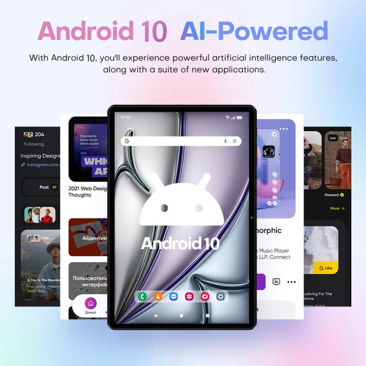 Pad 8 Pro 10.1" 4G LTE Android Tablet - 4GB RAM 32GB Storage with Keyboard, Mouse & Case