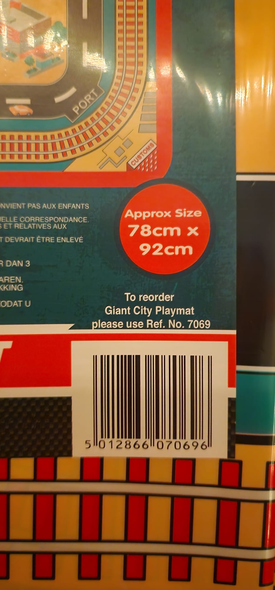 Giant City Playmat Road Train Layout Car Mat Boys Toy Playmat Kids City Playmat U&C Solutions Ltd