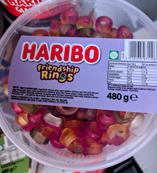 Haribo Friendship Rings – 480g Tub