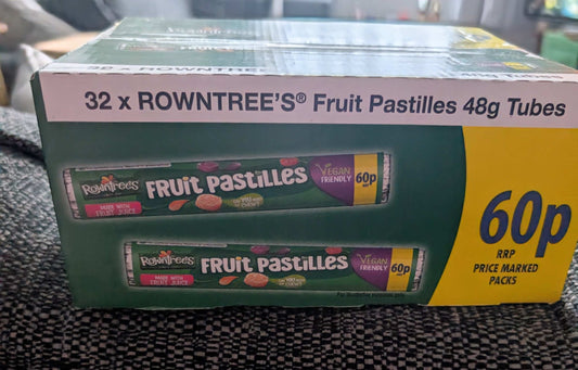 Rowntree’s Fruit Pastilles – 32 x 48g Tubes Ex store hartlepool