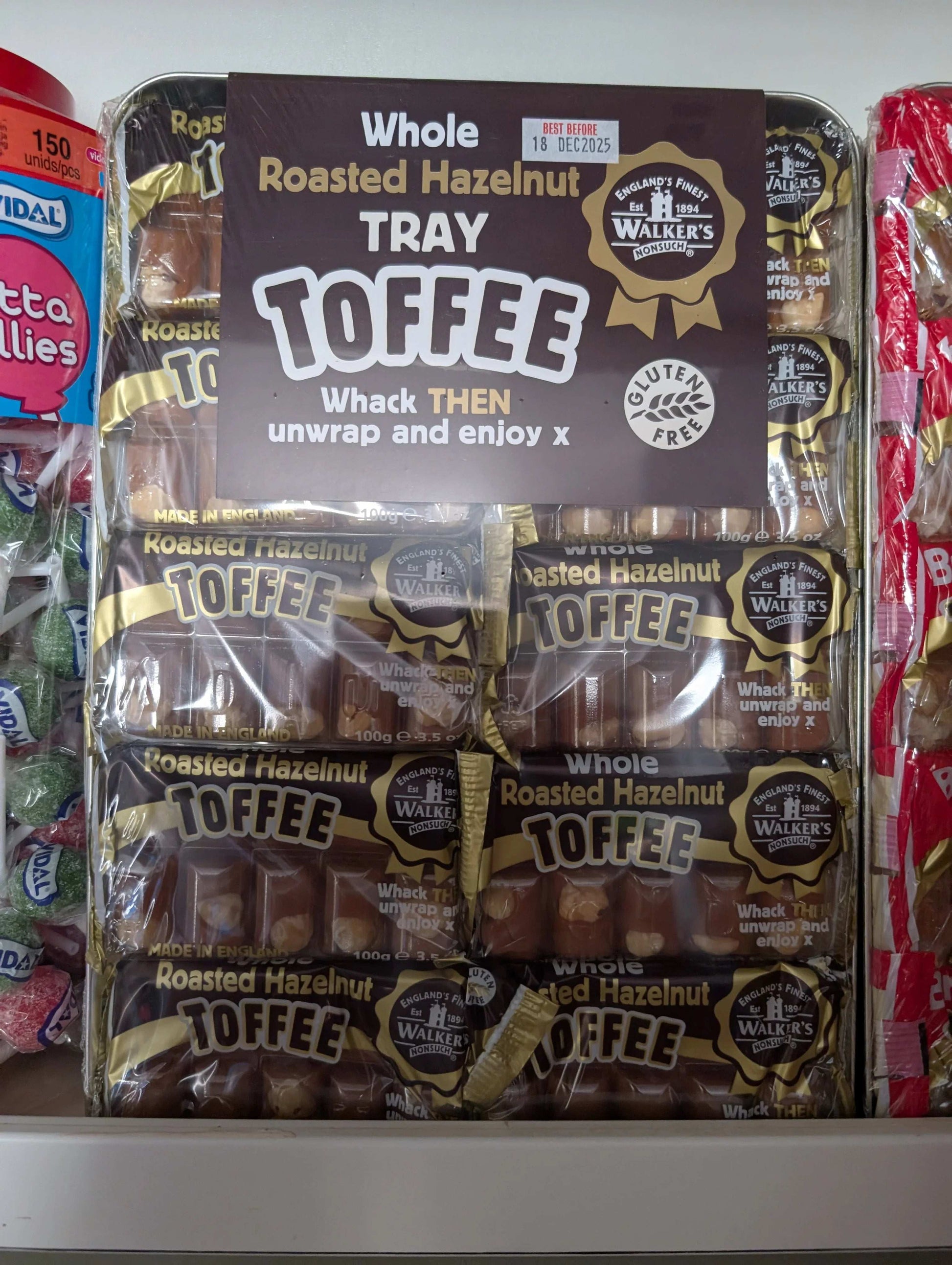Walker's Nonsuch Tray Toffee – 100g Bars (Various Flavours)