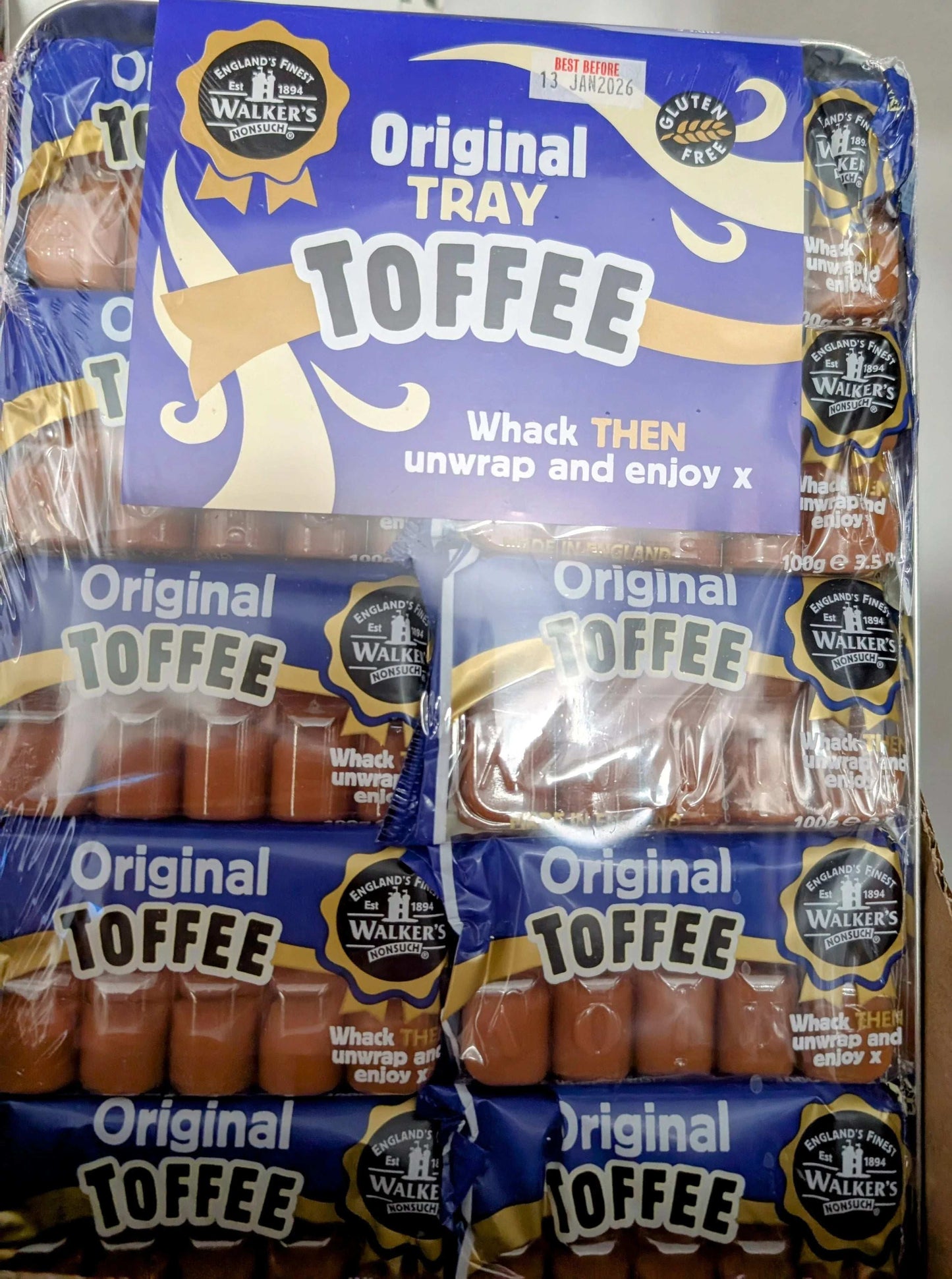 Walker's Nonsuch Tray Toffee – 100g Bars (Various Flavours)