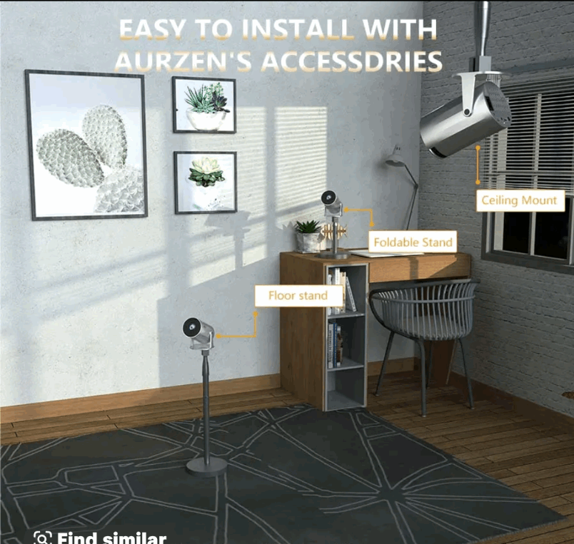 Compact smart projector with minimalist design