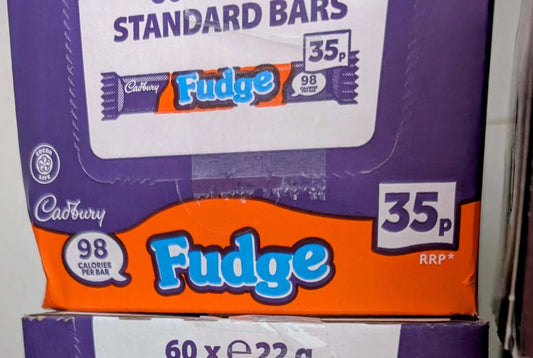 Cadbury Fudge Bars – Box of 60 x 22g