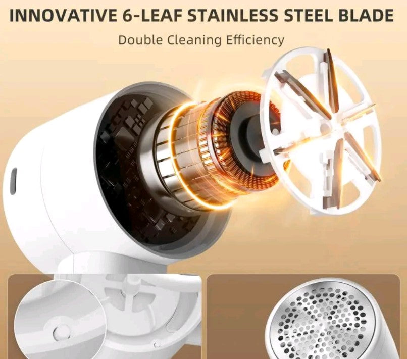 Rechargeable 3-Speed Fabric Lint Remover with Stainless Steel Blade