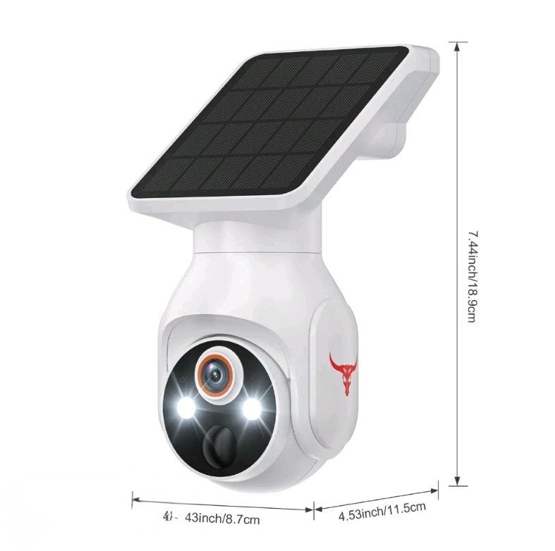 Solar Powered Outdoor Security Camera – 1080p HD, Two-Way Talk, Night Vision, AI Motion Detection