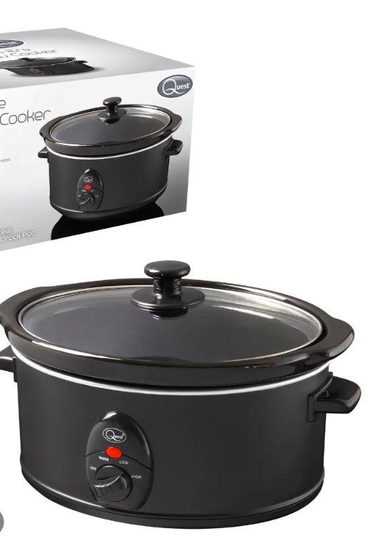 Quest 3.5L Black Slow Cooker – Effortless, Delicious & Foolproof