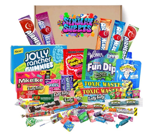 50 Piece American Sweet Gift Box – Packed with Classic & Sour Favourites Ex store hartlepool