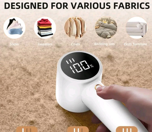 Rechargeable 3-Speed Fabric Lint Remover with Stainless Steel Blade