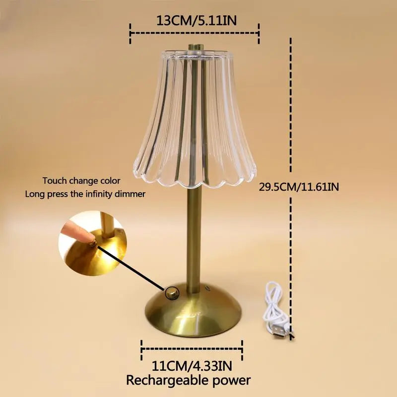 Vintage Touch Sensor Desk Lamp – USB Rechargeable & Dimmable Ex store hartlepool