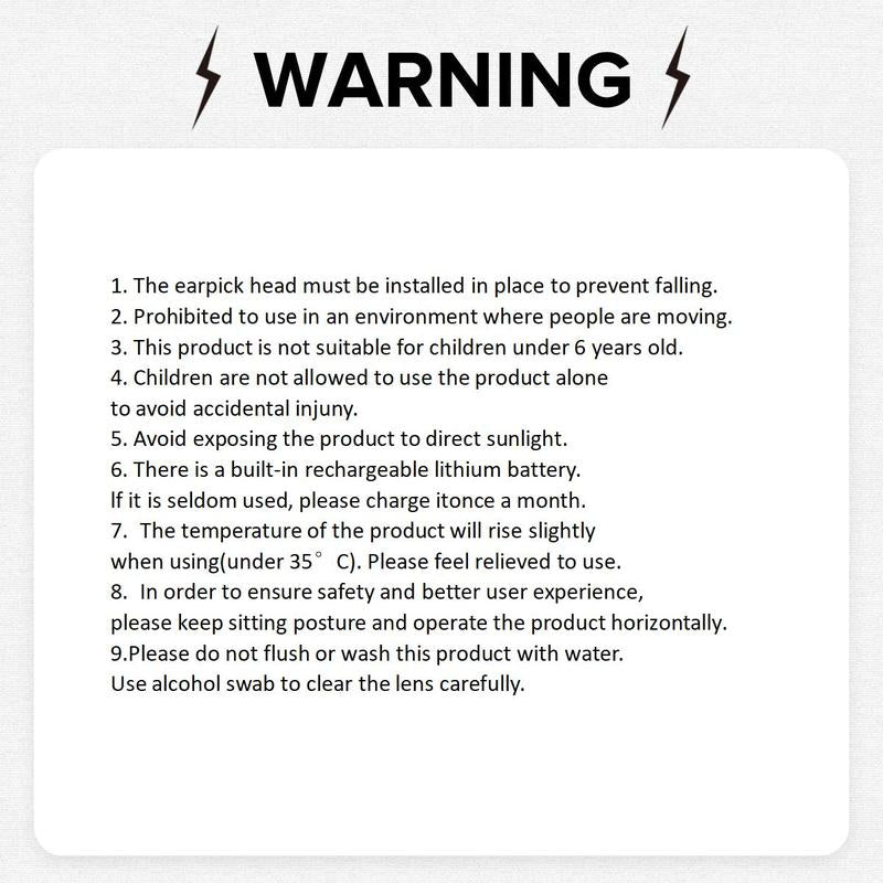 WiFi ear camera cleaning kit with suction and soft silicone tips