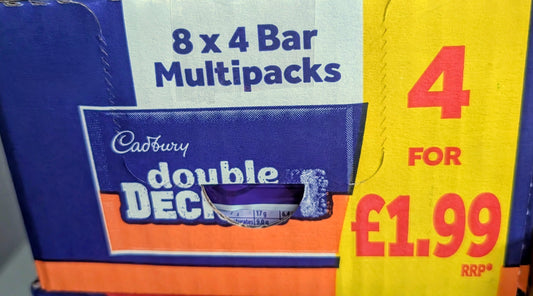 Cadbury Double Decker Multipack – 8 x 4-Bar Packs (Total 32 Bars)