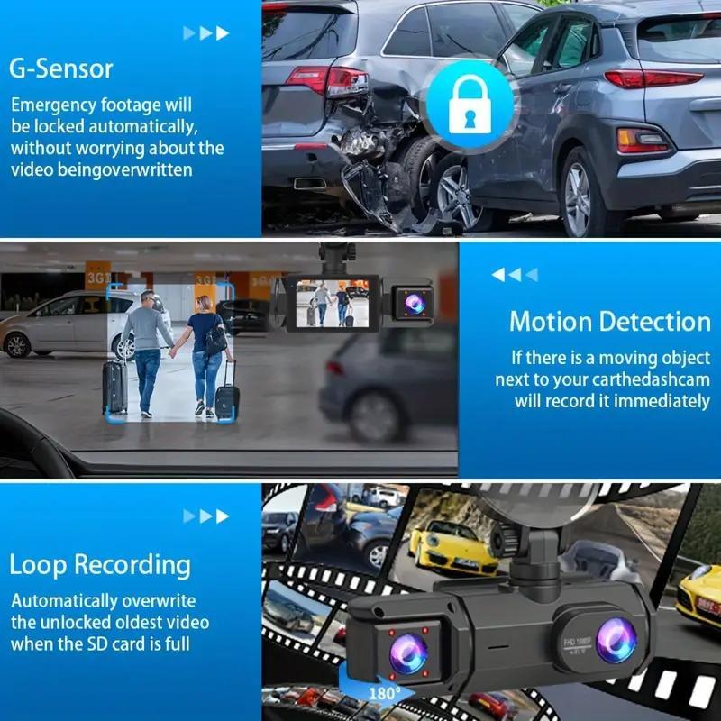 3-Channel Dash Cam with WiFi & 32GB Memory – Front, Inside & Rear Recording Ex store hartlepool