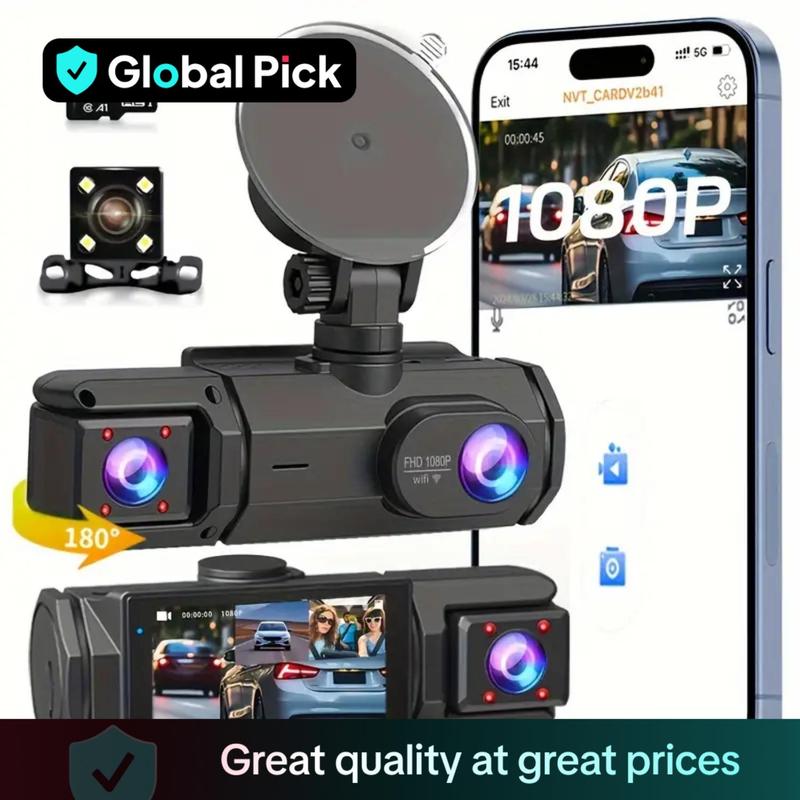 3-Channel Dash Cam with WiFi & 32GB Memory – Front, Inside & Rear Recording Ex store hartlepool
