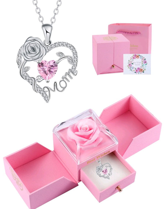 Gorgeous gift for your mum, rose necklace.
