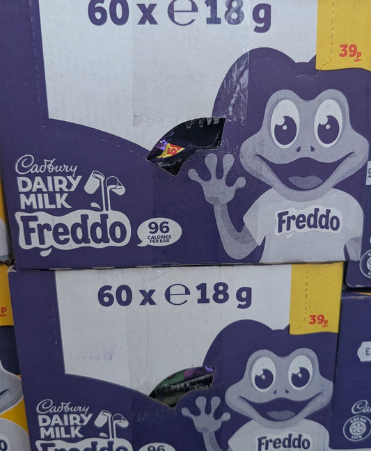 Cadbury Dairy Milk Freddo Bars – Box of 60 caramel or plain